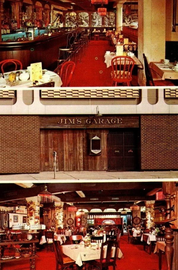 Jims Garage - Old Postcard Photo